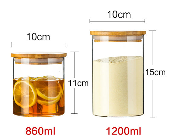 Glass Storage Jar with Bamboo Lid
