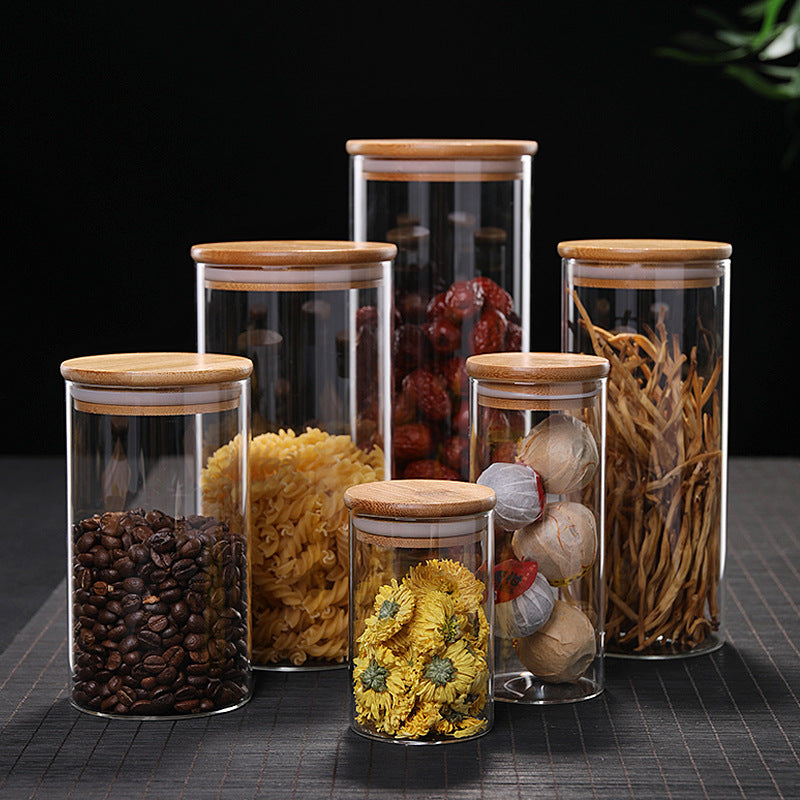 Glass Storage Jar with Bamboo Lid