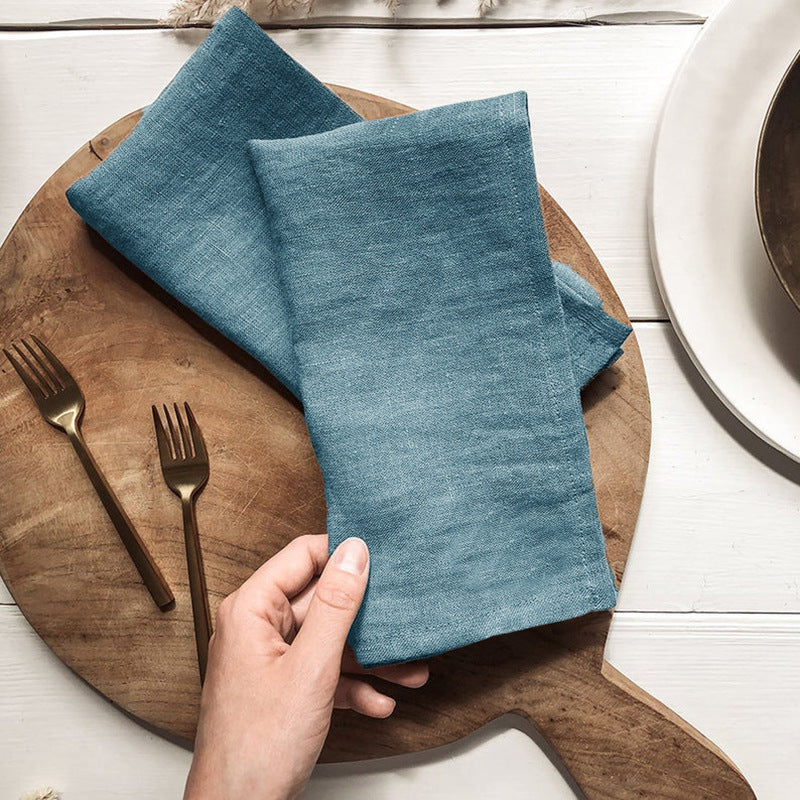 Linen Napkin – Grey Blue