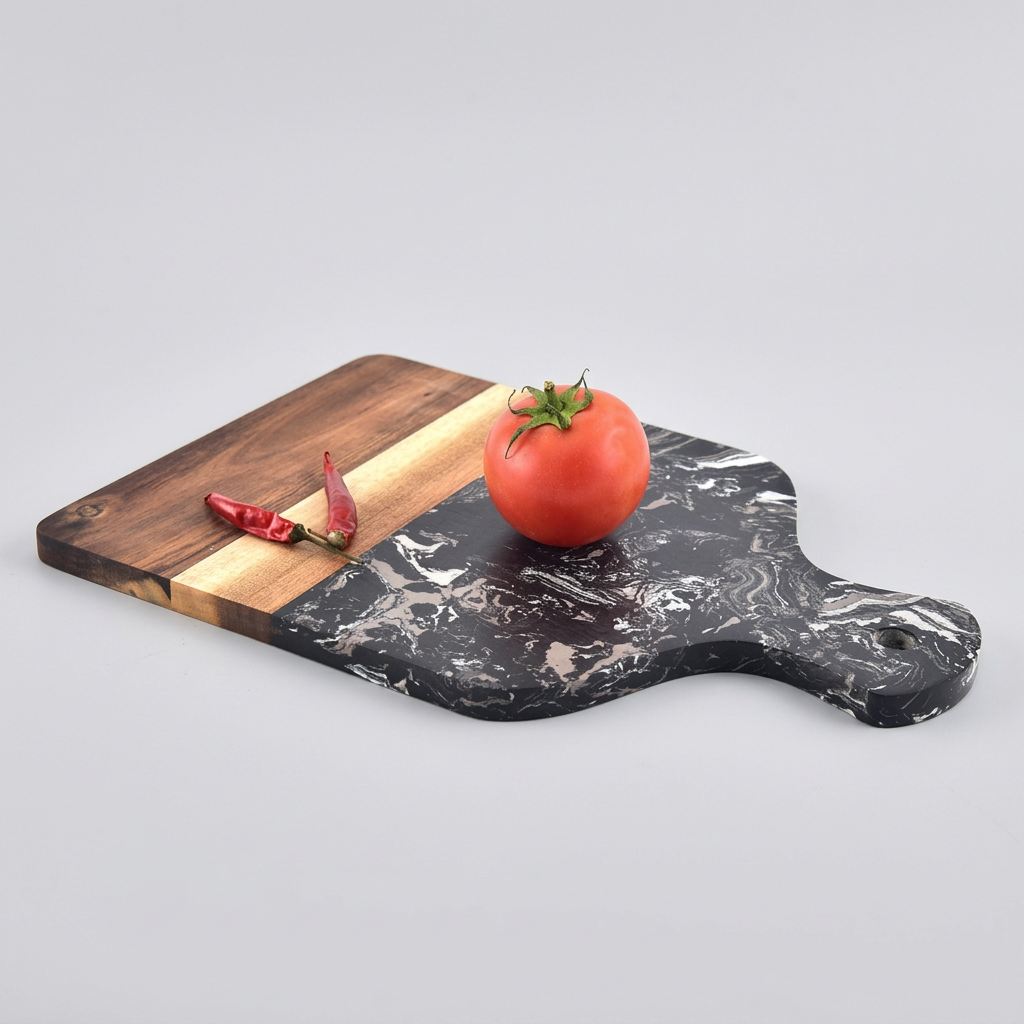 Marble & Acacia Serving Board