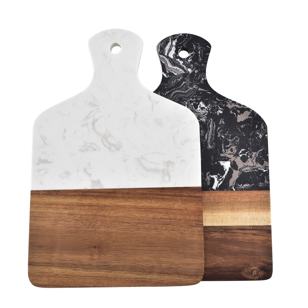 Marble & Acacia Serving Board
