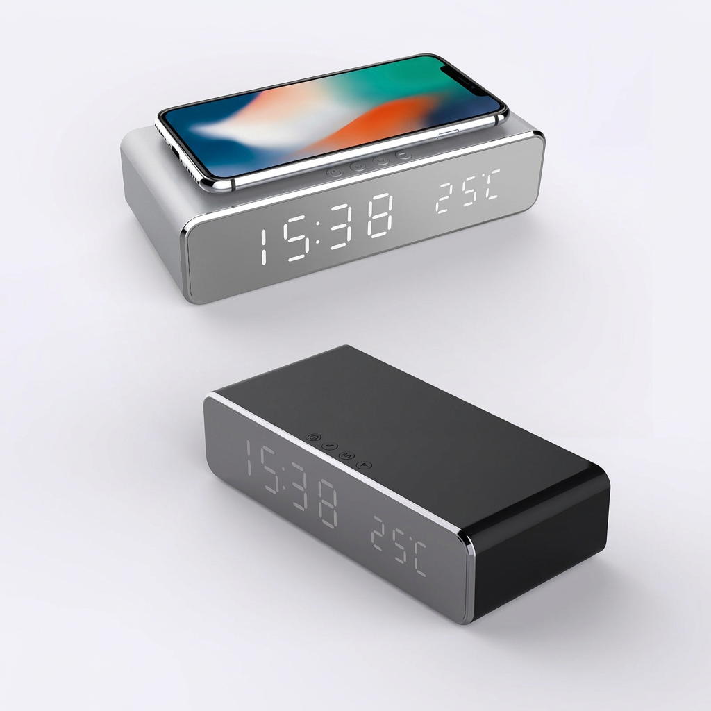 Alarm Clock with Wireless Charger