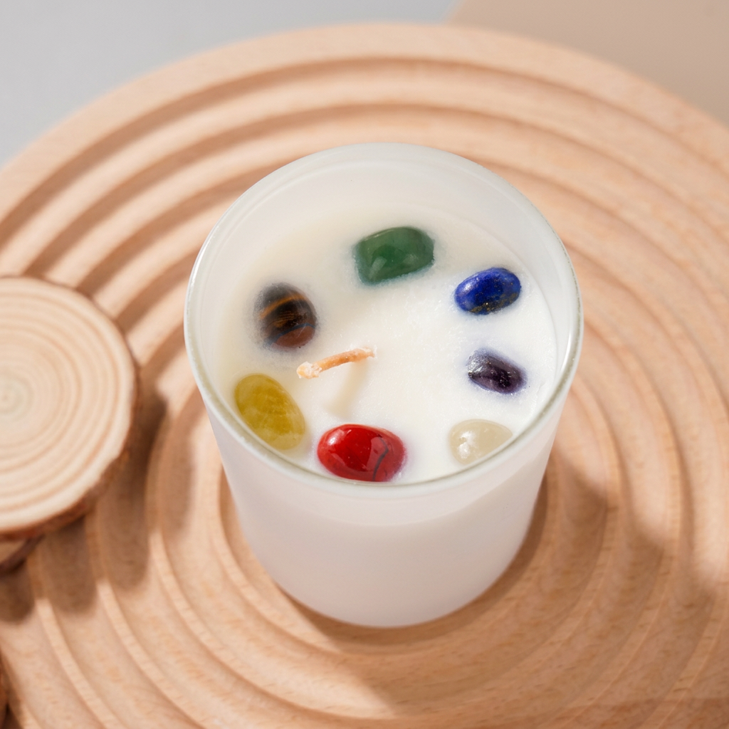 Crystal Stone Soy Wax Candle