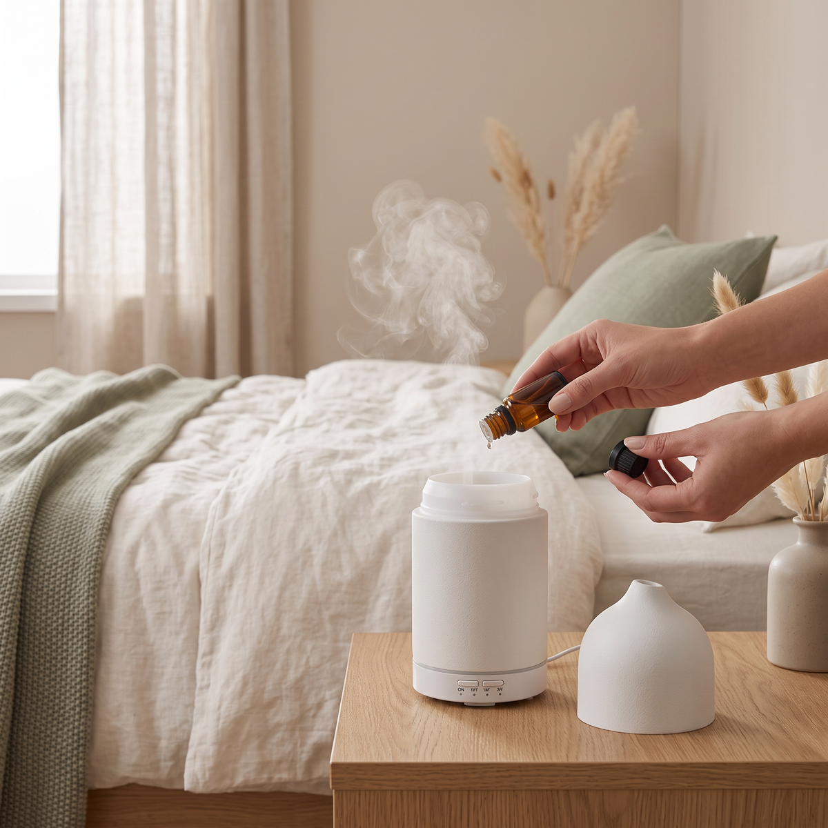 Ceramic diffuser in the bedroom