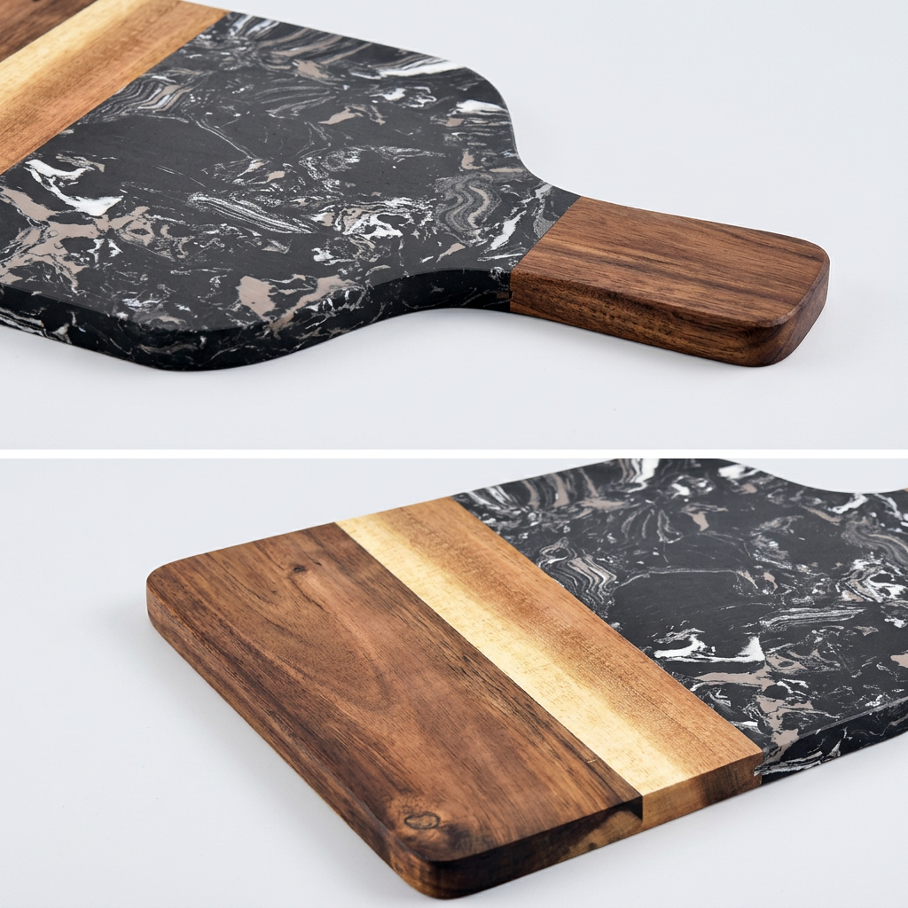 Marble & Acacia Serving Board