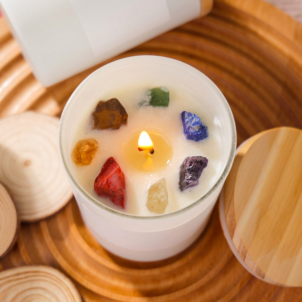 Crystal Stone Soy Wax Candle