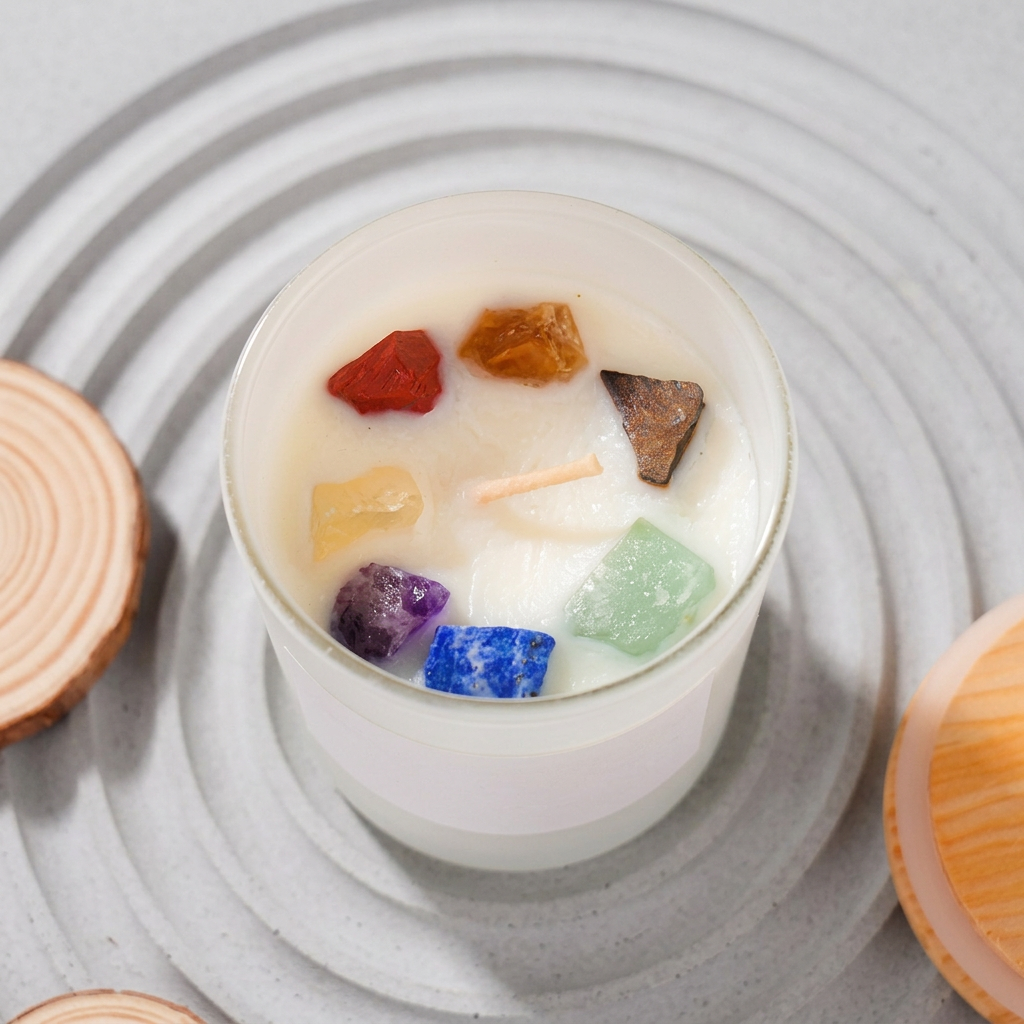 Crystal Stone Soy Wax Candle