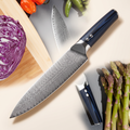 Damascus steel chef's knife