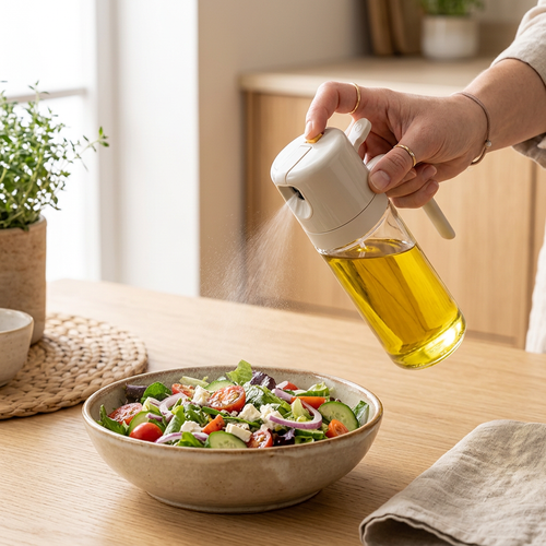 2-in-1 Oil Sprayer & Pourer in use