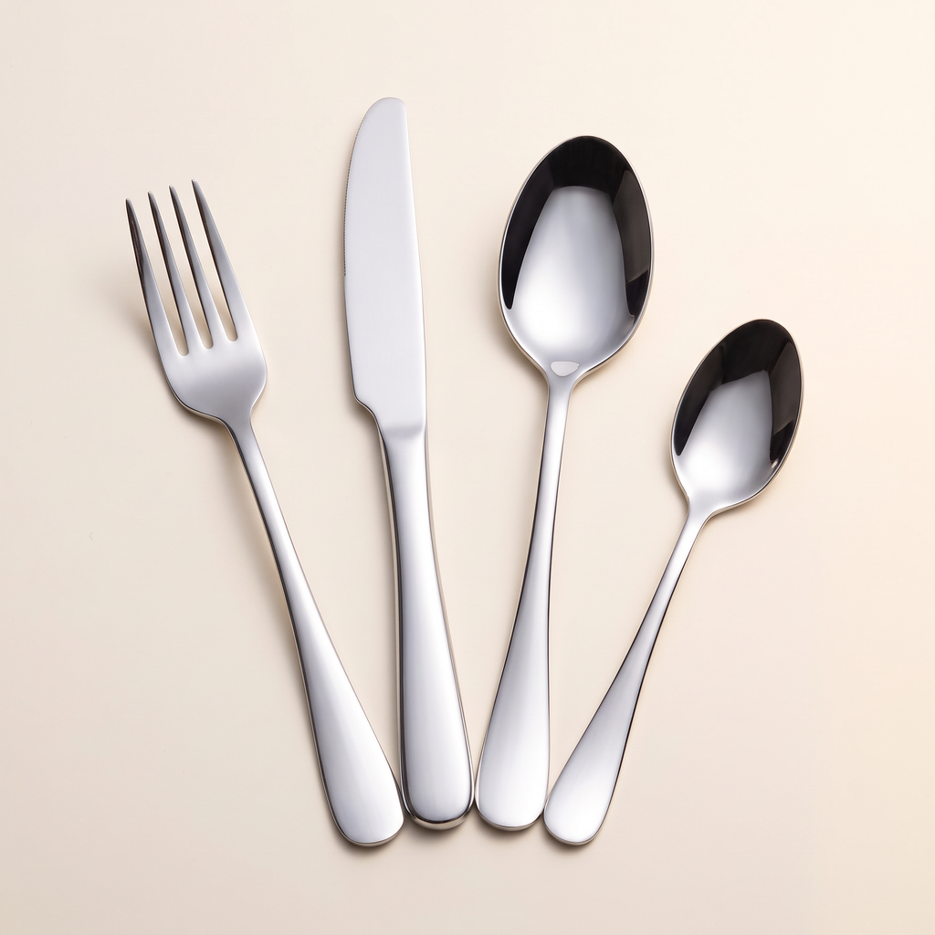 Mirror-polished cutlery set