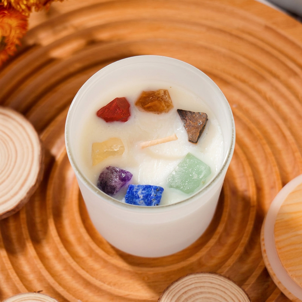 Crystal Stone Soy Wax Candle