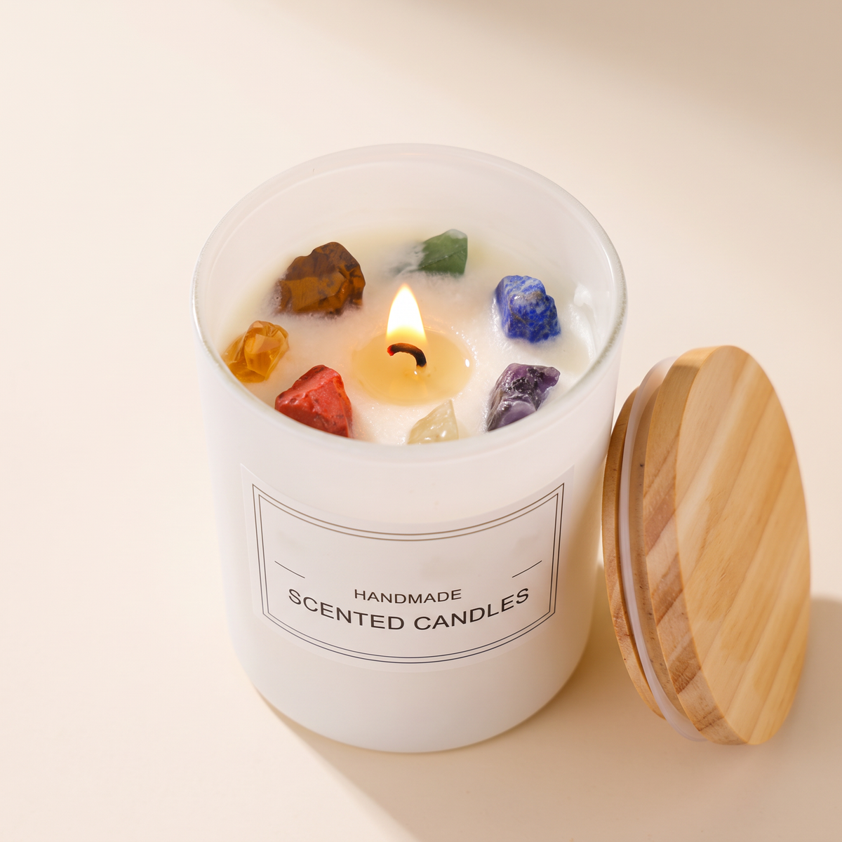 Crystal Stone Soy Wax Candle