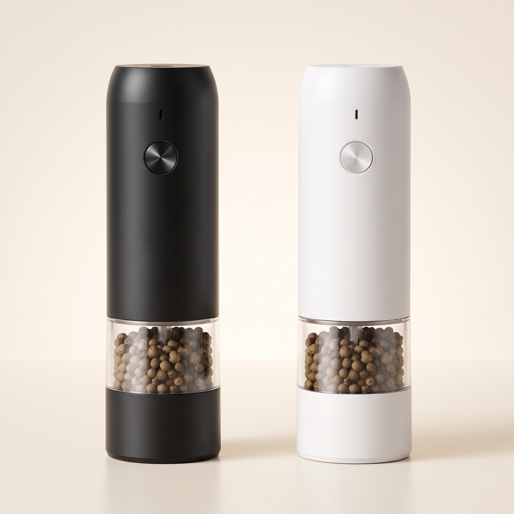 Electric salt and pepper grinder set
