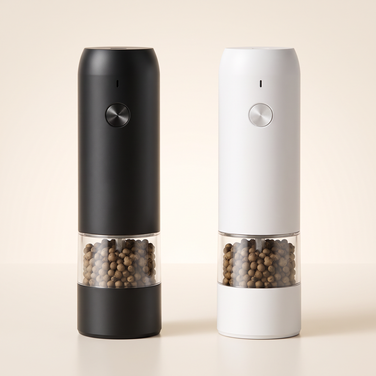 Electric salt and pepper grinder set