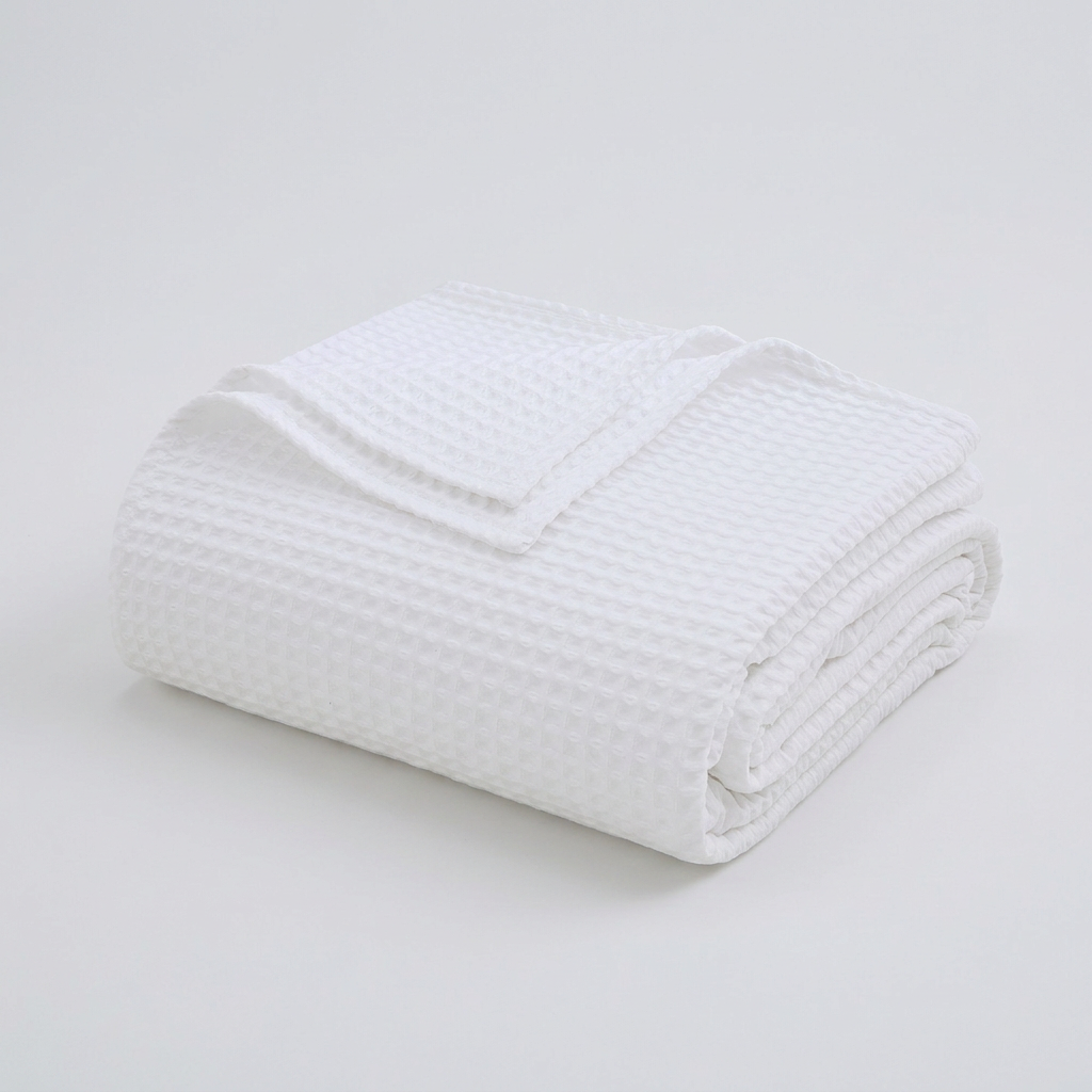 Cotton Waffle Throw Blanket
